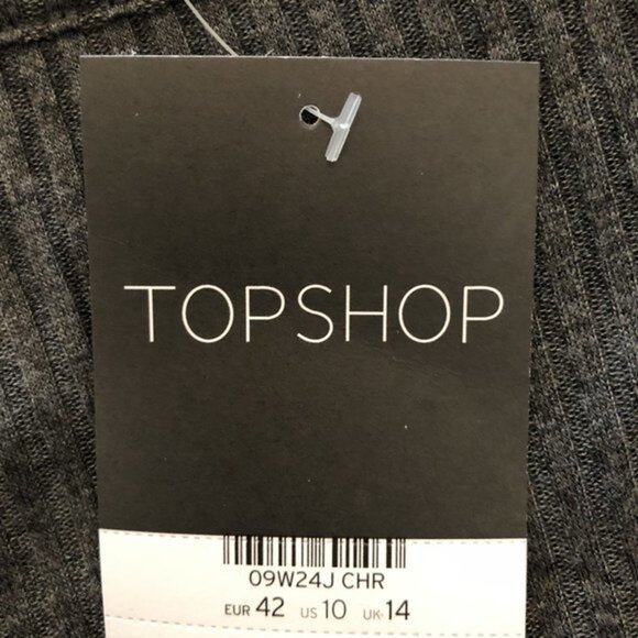 TopShop Crop Top Shirt Fitted Stretch Short Sleeve Casual NWT - Picture 4 of 12